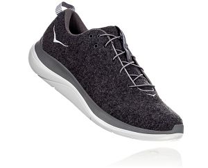 Hoka One One Hupana Flow Wool Mens Training Shoes Dark Shadow/Charcoal Gray | AU-8124396